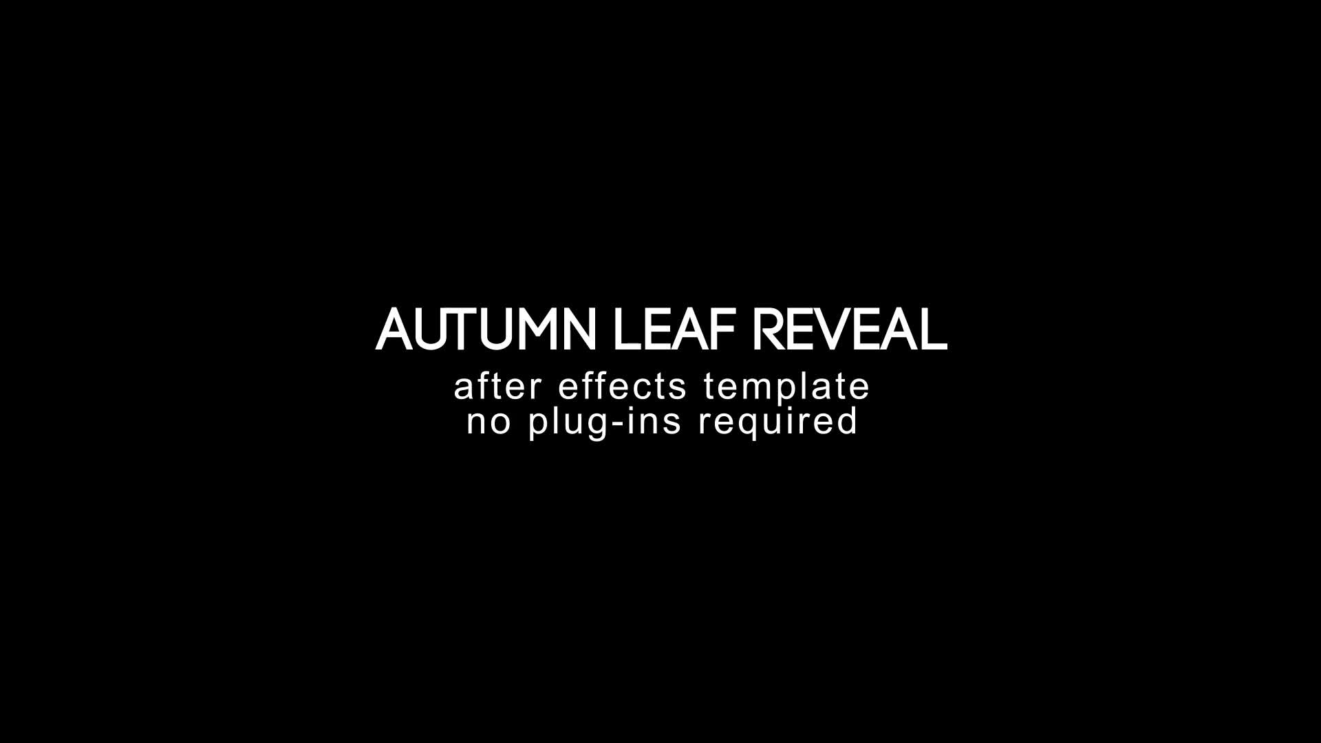 Autumn Leaf Reveal Videohive 28291191 After Effects Image 1