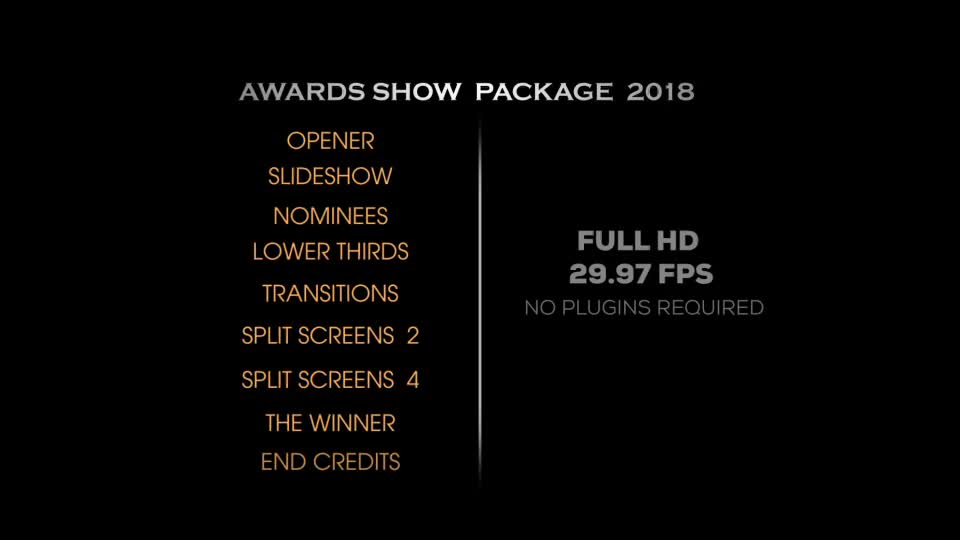 Award Show Package 2018 Videohive 22370126 After Effects Image 1