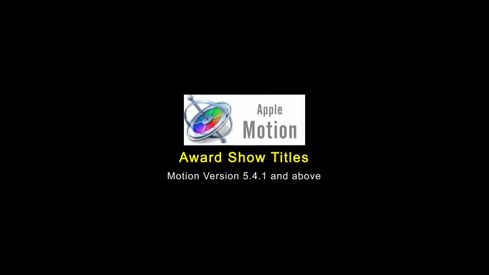 Award Show Titles Apple Motion - Download Videohive 22219442