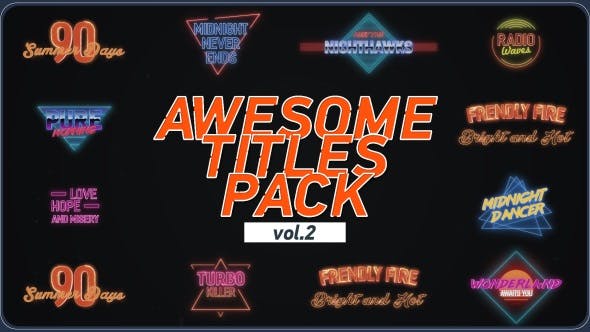 Awesome Title Pack 2 - Download 18770923 Videohive