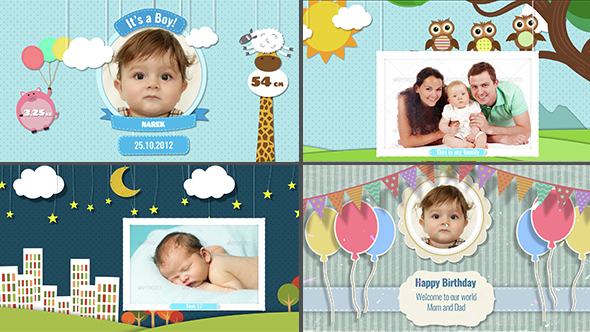 Kids birthday album design