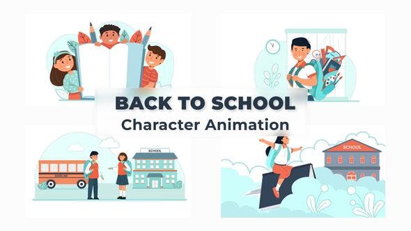 Back to School Character Animation Scene Pack - Download 37070882 Videohive