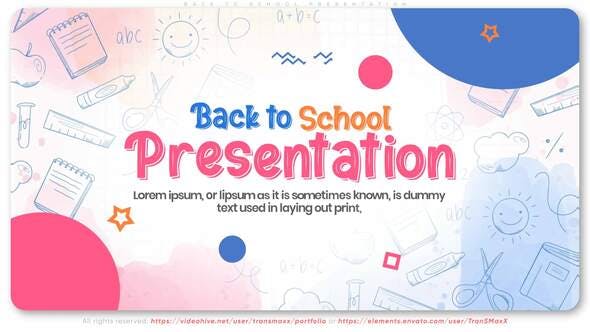 Back To School Presentation - Videohive Download 28641993