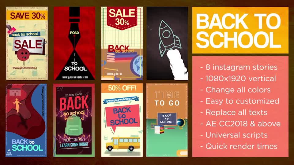 Back To School Stories Videohive 33427455 After Effects Image 1