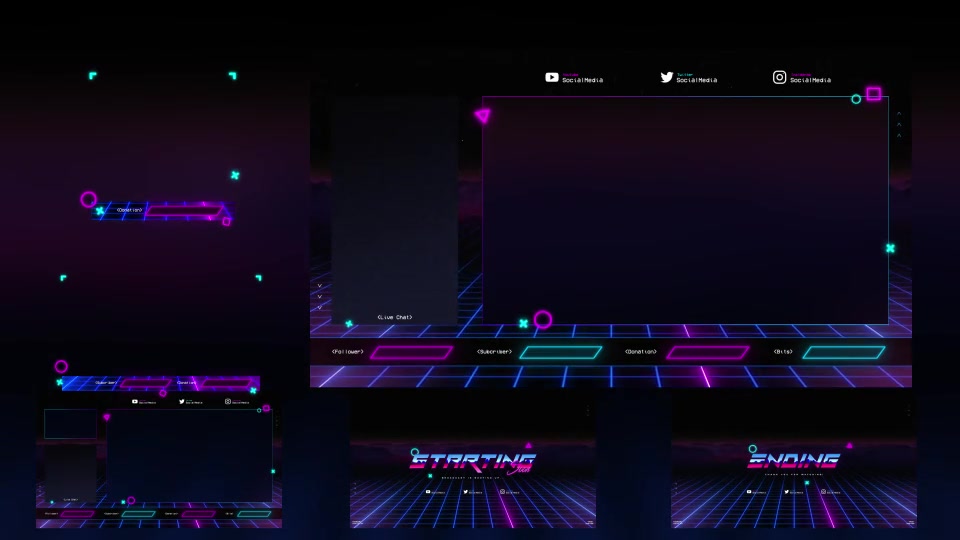 Back To The 80s Stream Overlays Pack Videohive 34038628 After Effects Image 12