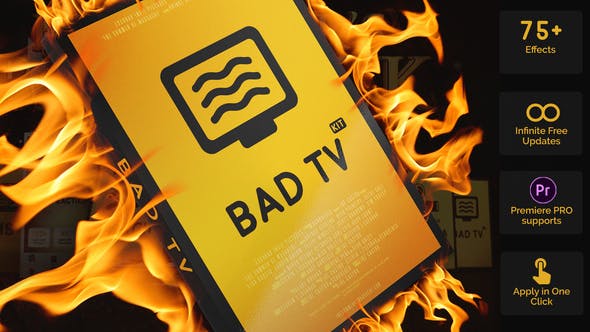 Bad Tv Kit | Big Pack of Tv Damage Presets for After Effects - 25558125 Videohive Download