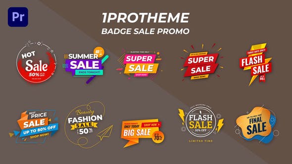 Badges Sale Promo Mogrt 15 - Download Videohive 34088411