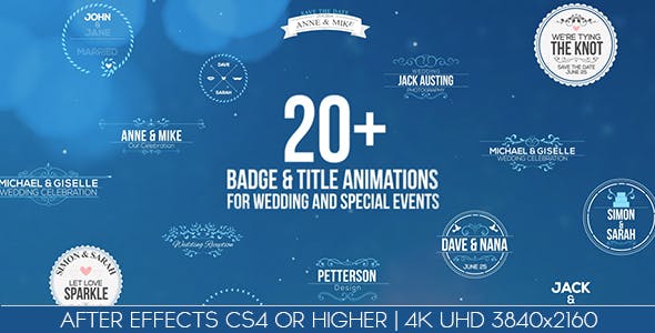 Badges / Title Animations For Wedding And Special Events - Download Videohive 14686685