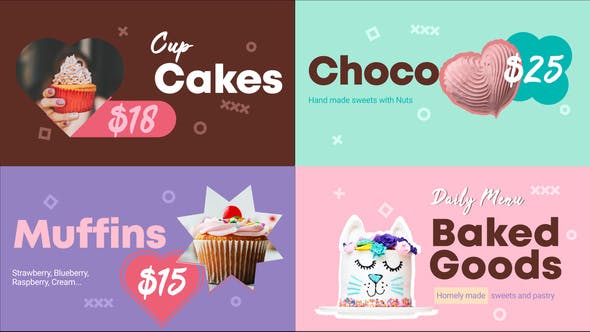 Baked Goods Menu || FCPX - Download Videohive 33200417