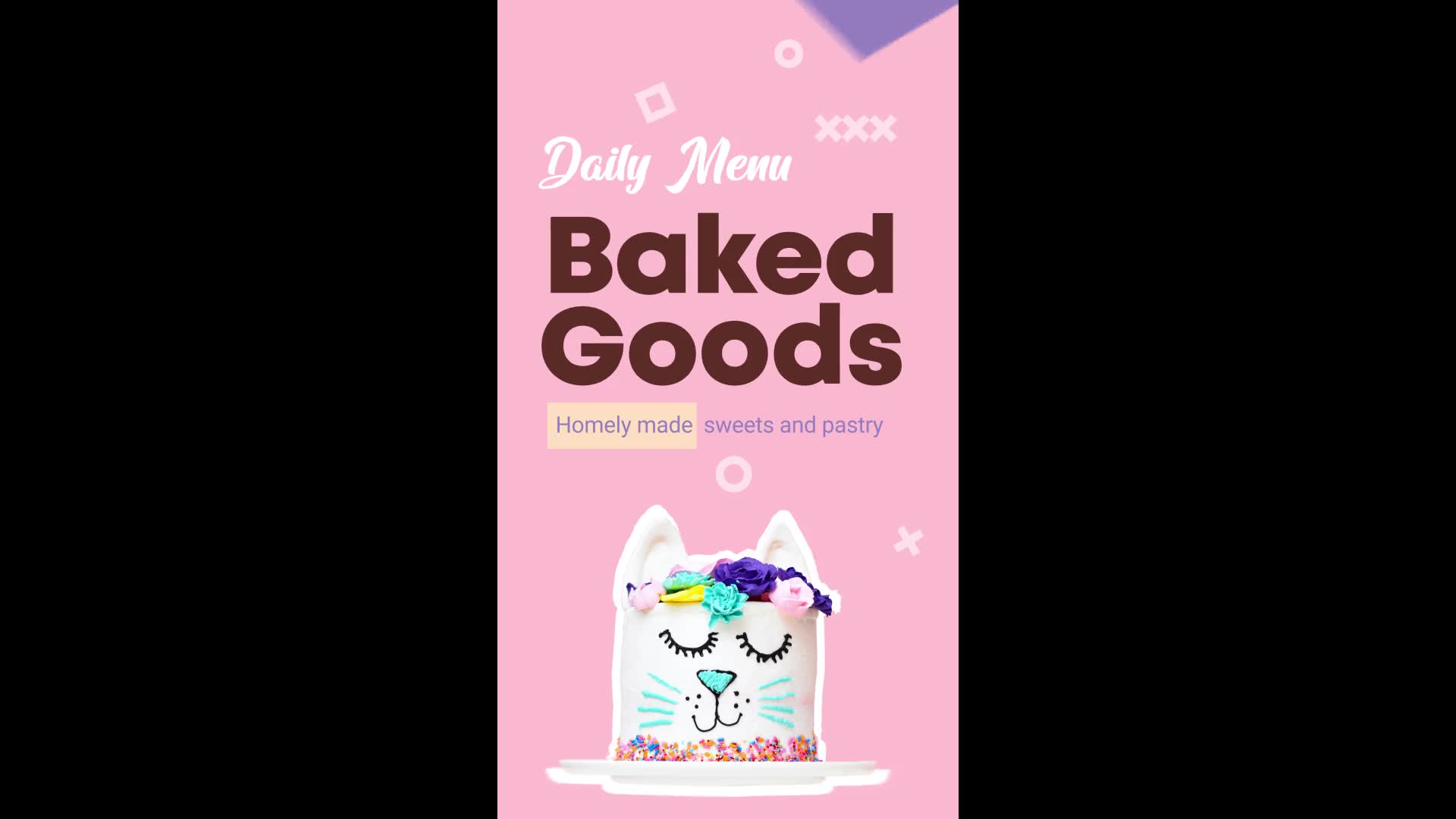 Baked Goods Menu Vertical Version || Premiere Pro MOGRT Videohive 33590444 Premiere Pro Image 2