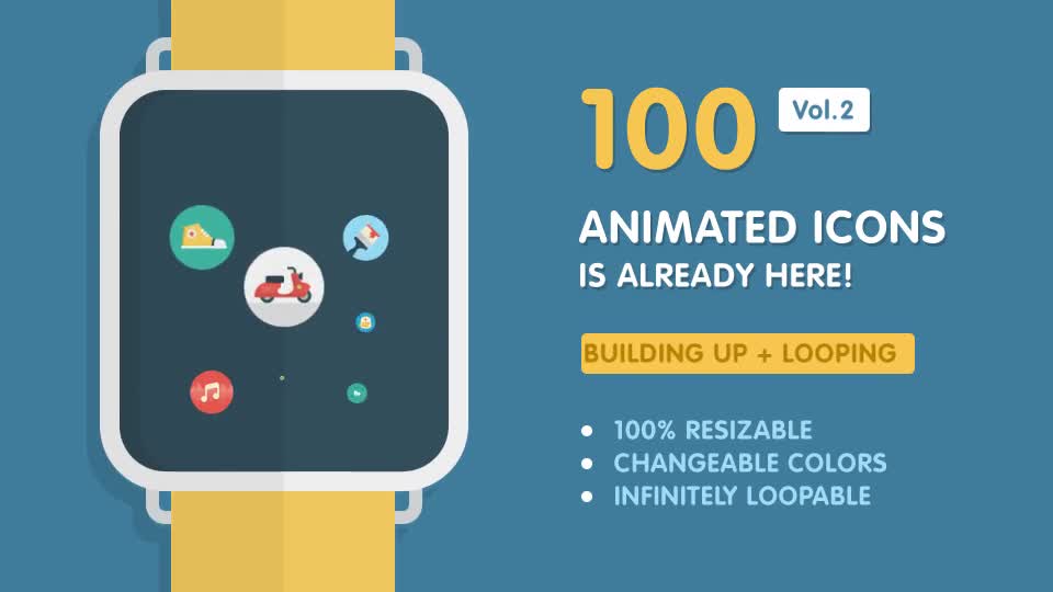 Ballicons Vol.2 — 100 Animated Icons Videohive 9405372 After Effects Image 1