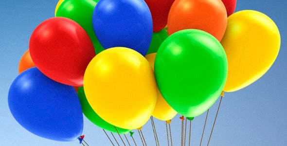 Balloons With Customizable Colors - Videohive Download 8608290