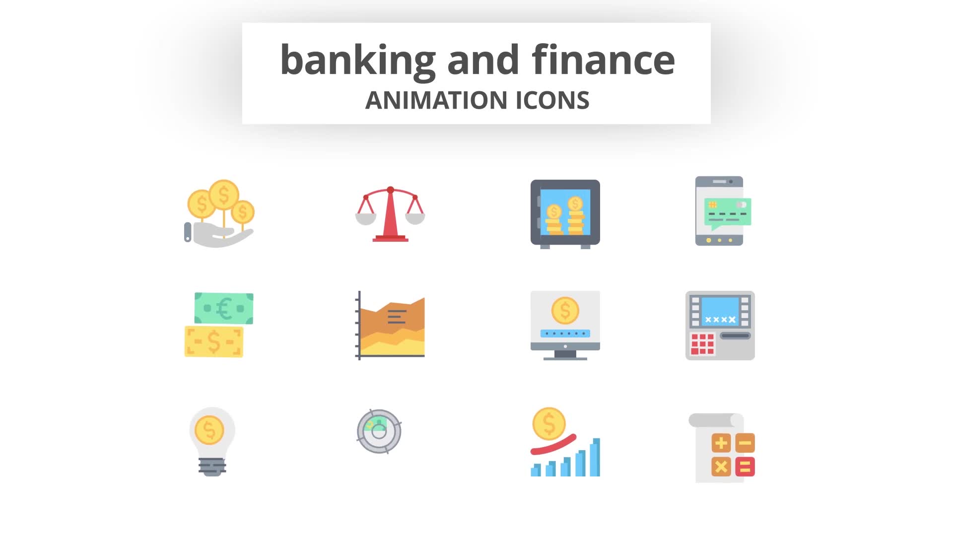 Banking and Finance Animation Icons (MOGRT) Videohive 26754809 Premiere Pro Image 10