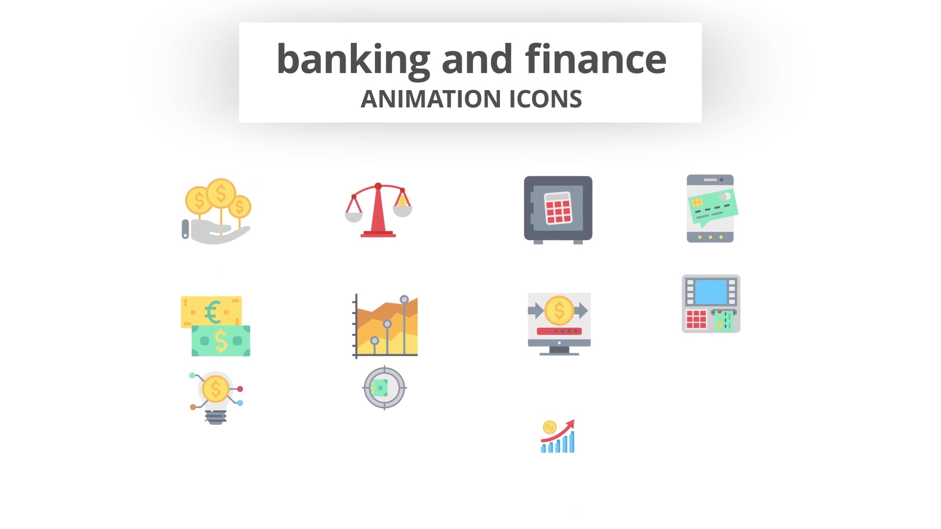 Banking and Finance Animation Icons (MOGRT) Videohive 26754809 Premiere Pro Image 4