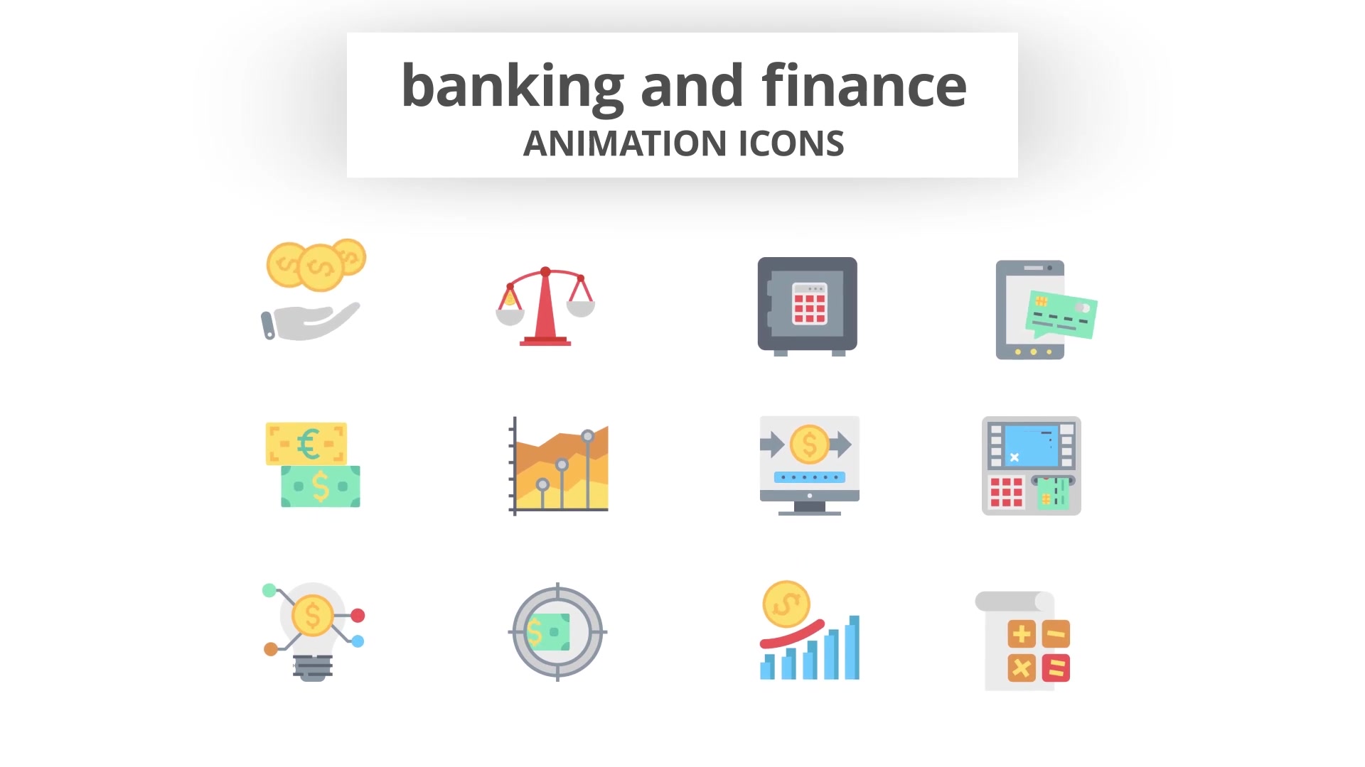 Banking and Finance Animation Icons (MOGRT) Videohive 26754809 Premiere Pro Image 6