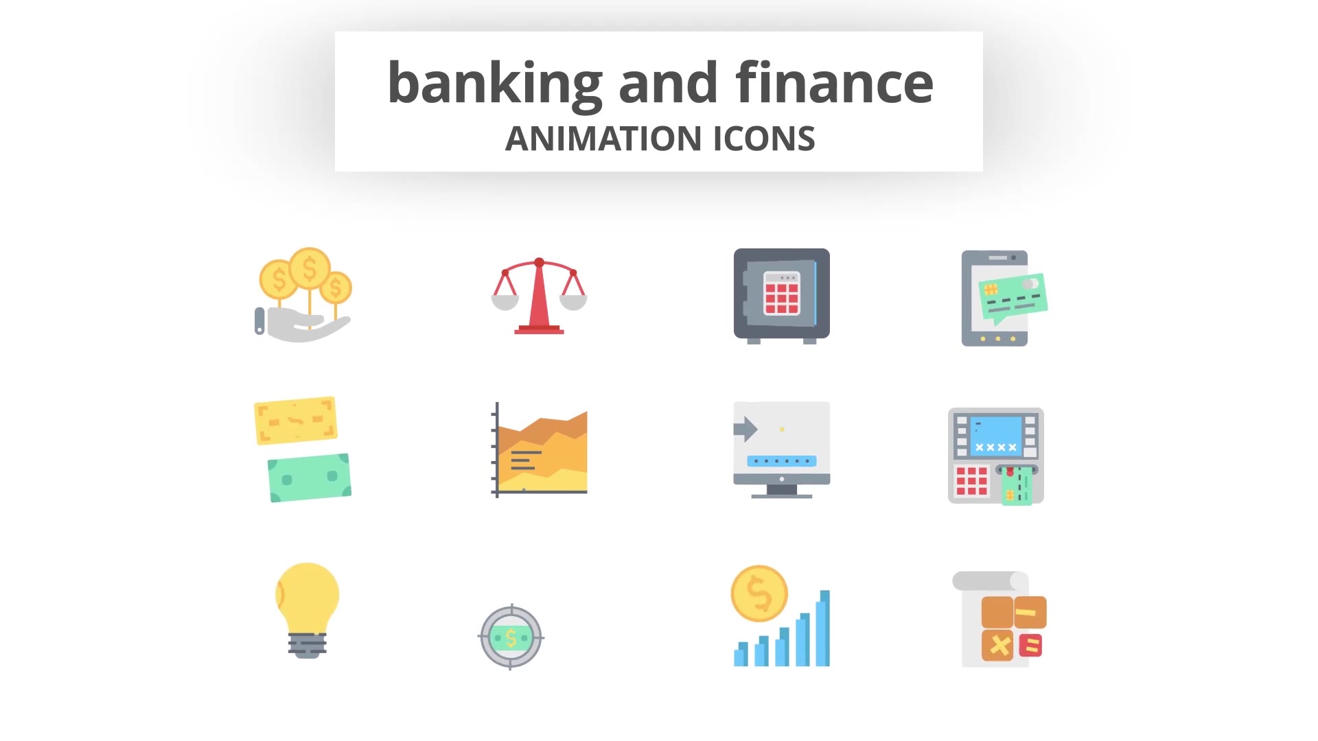 Banking and Finance Animation Icons (MOGRT) Videohive 26754809 Premiere Pro Image 8
