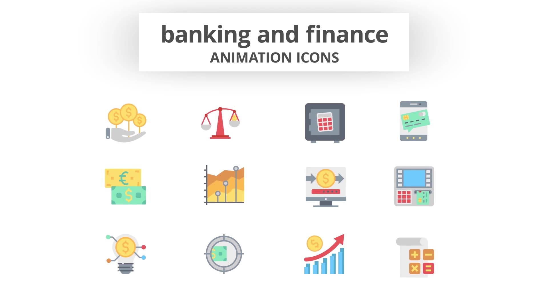 Banking and Finance Animation Icons (MOGRT) Videohive 26754809 Premiere Pro Image 9