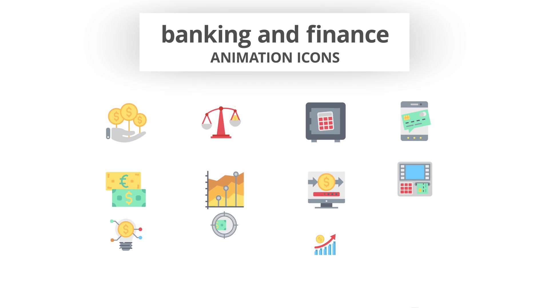 Banking and Finance Animation Icons Videohive 26634248 After Effects Image 4