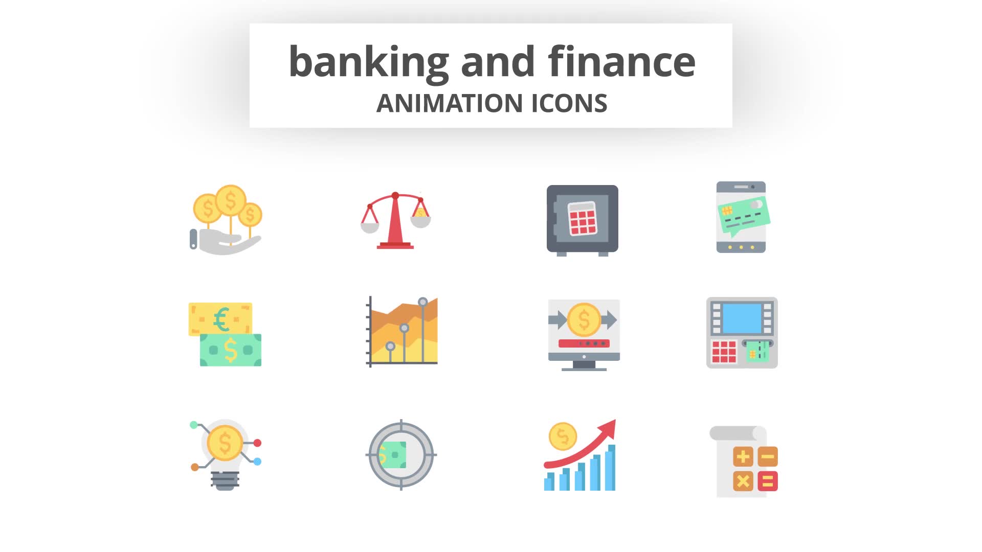 Banking and Finance Animation Icons Videohive 26634248 After Effects Image 9