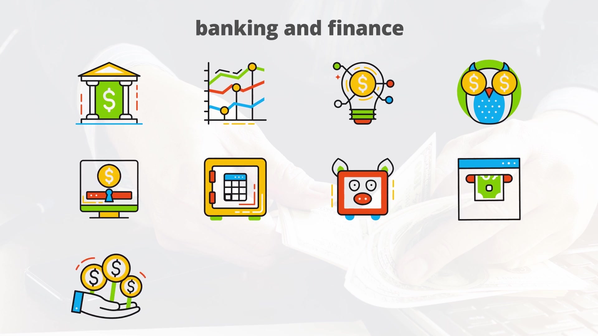 Banking and Finance Flat Animated Icons Videohive 24429537 After Effects Image 6
