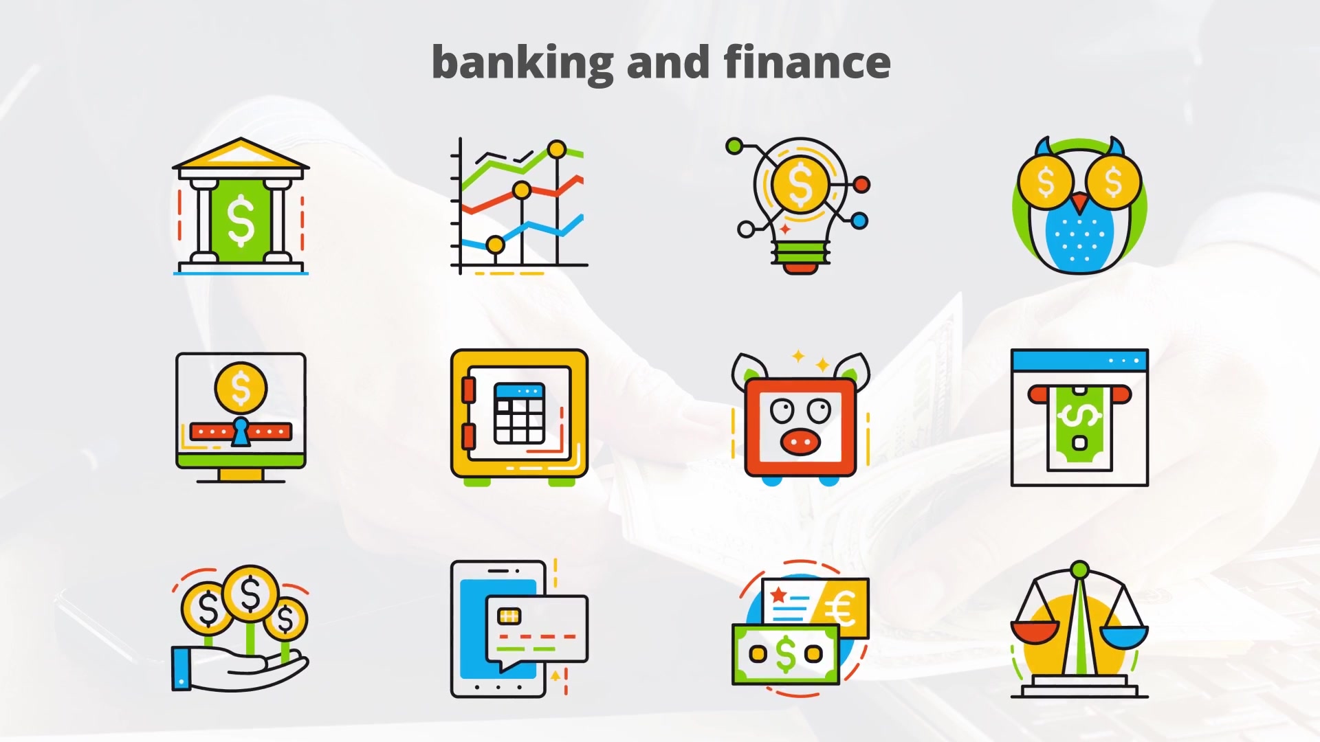 Banking and Finance Flat Animated Icons Videohive 24429537 After Effects Image 7