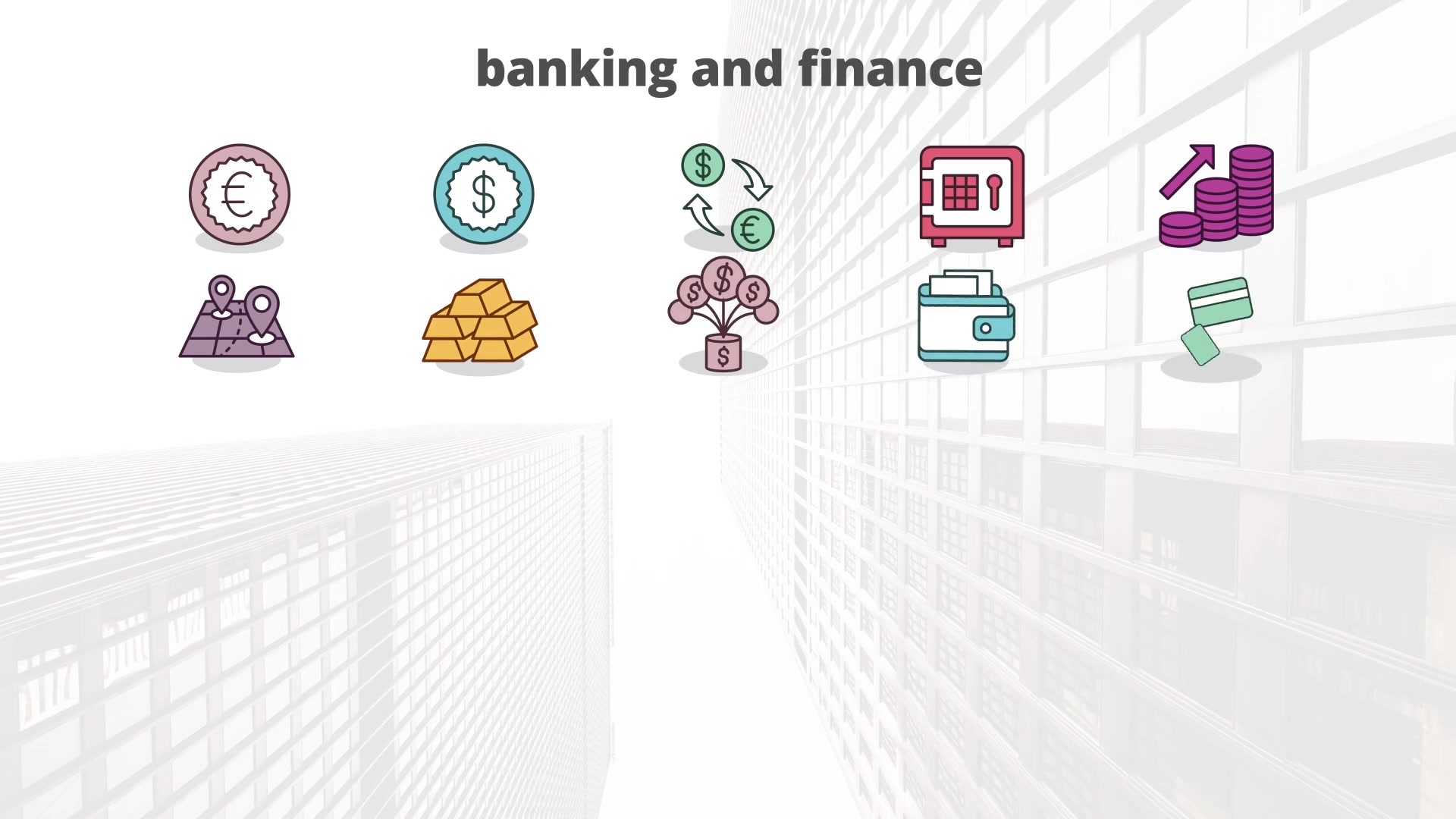 Banking And Finance Flat Animation Icons - Download Videohive 23381174