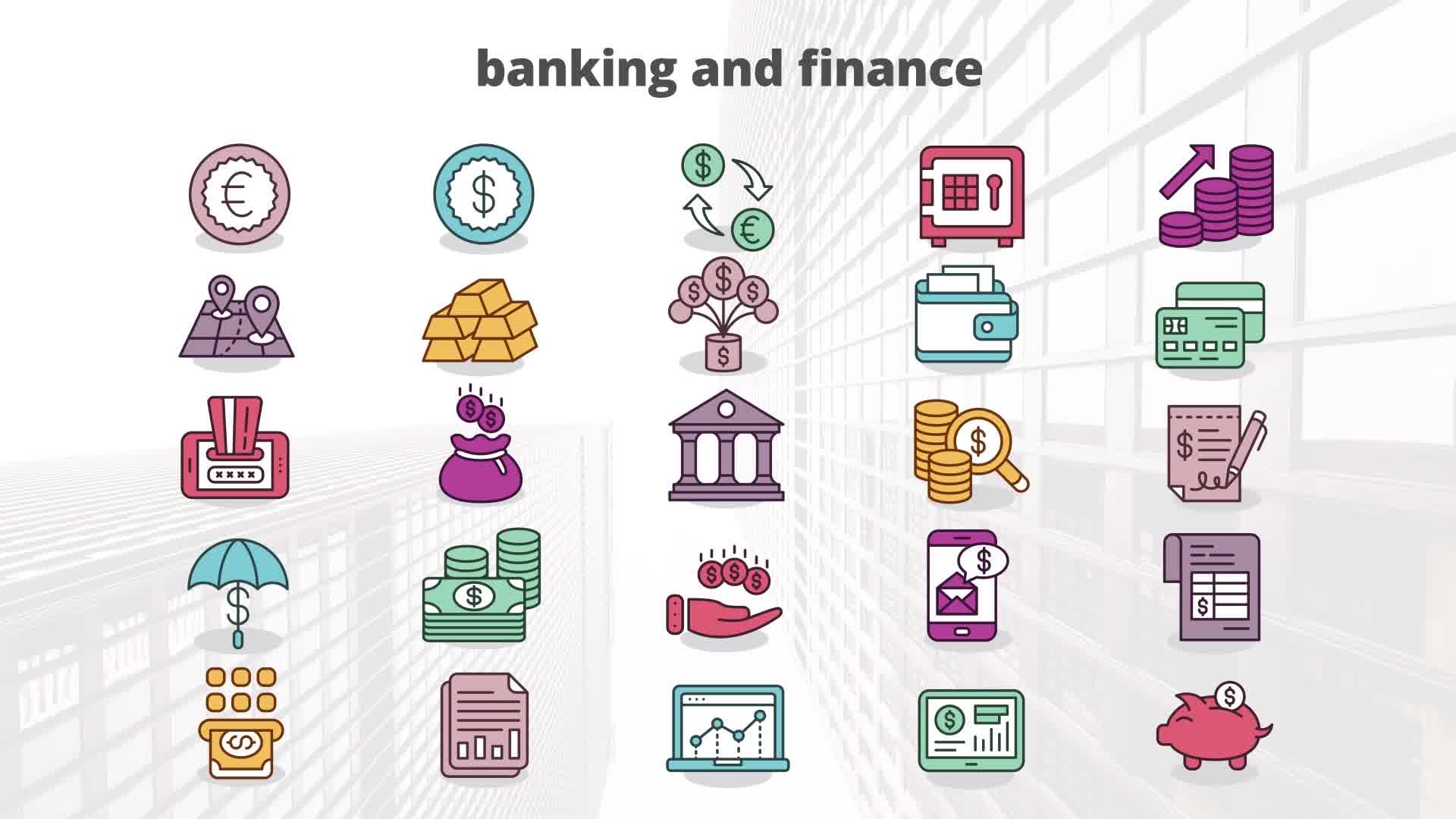 Banking And Finance – Flat Animation Icons (MOGRT) Videohive 23662288 Premiere Pro Image 10