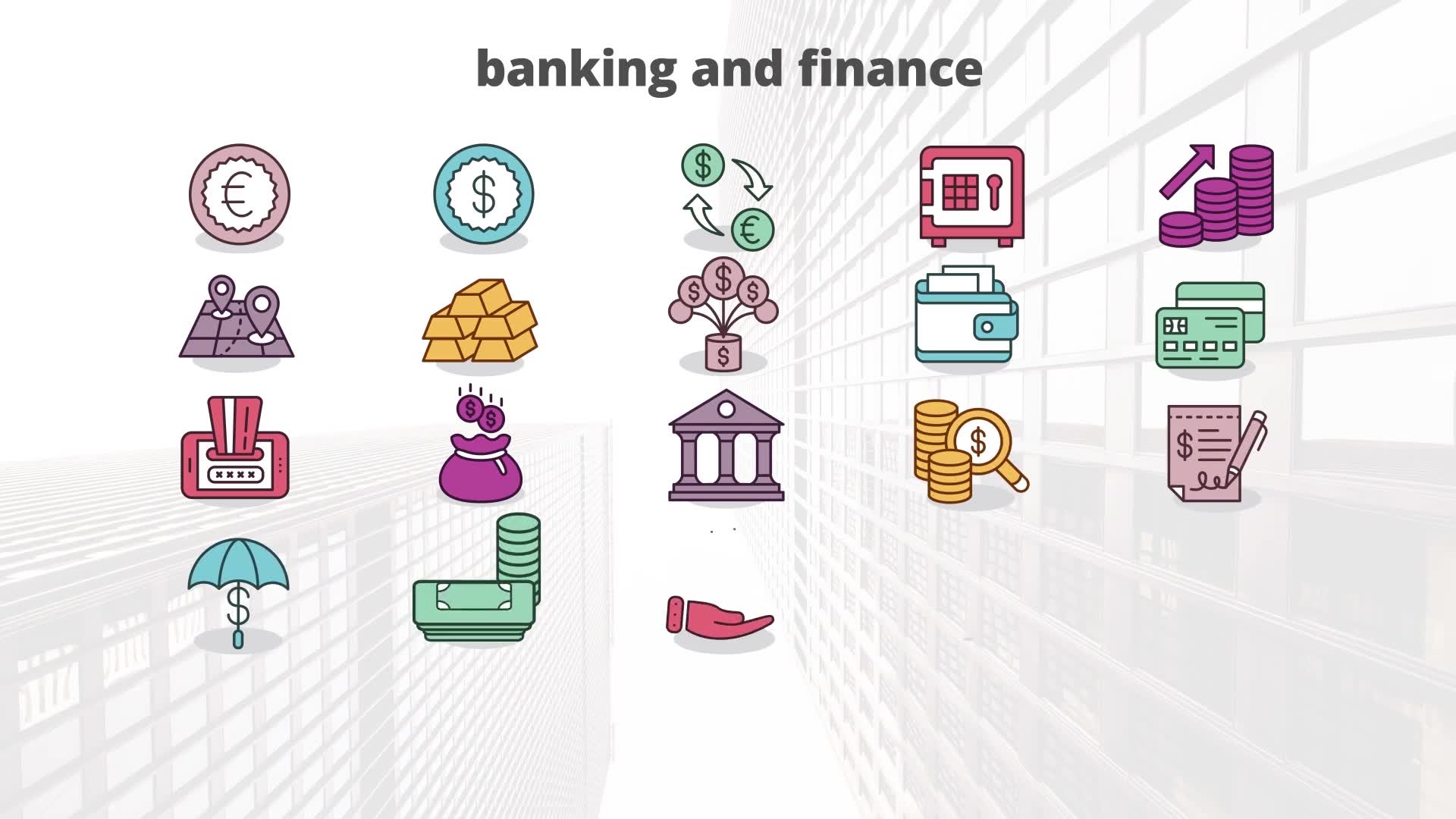 Banking And Finance – Flat Animation Icons (MOGRT) Videohive 23662288 Premiere Pro Image 7