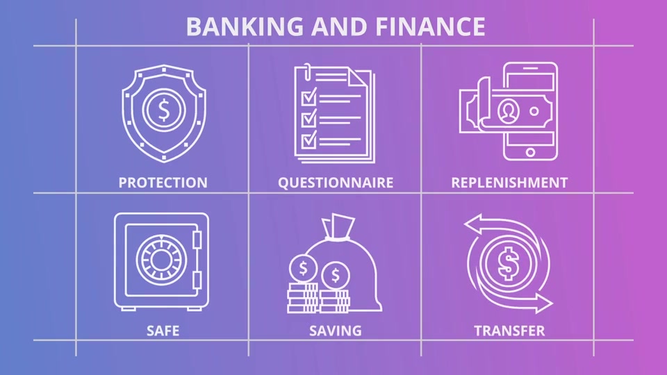 Banking And Finance Outline Icons - Download Videohive 21291108