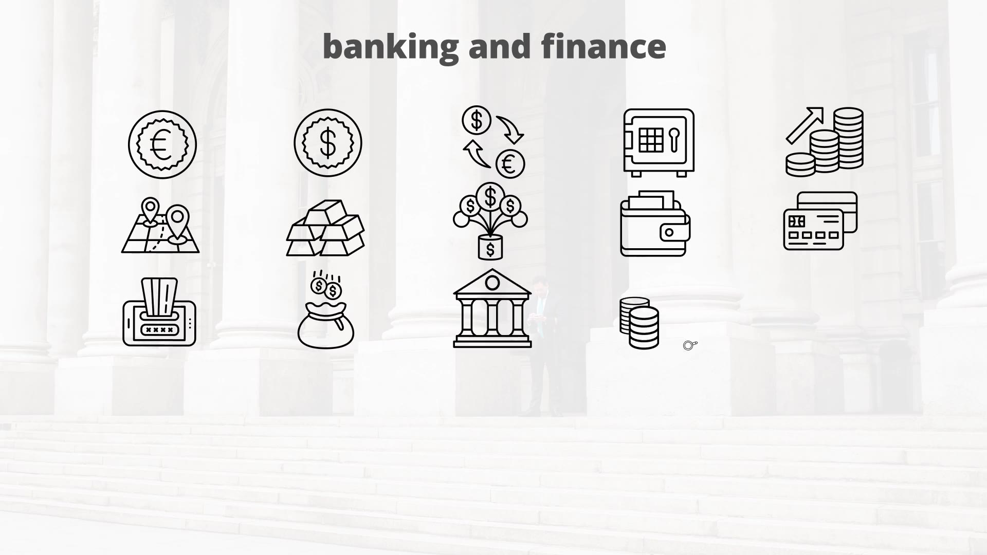 Banking And Finance – Thin Line Icons Videohive 23595915 After Effects Image 6