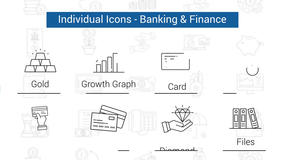 Banking & Finance Line Icons Videohive 34368341 After Effects Image 10