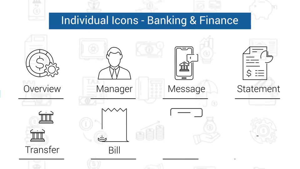 Banking & Finance Line Icons Videohive 34368341 After Effects Image 8