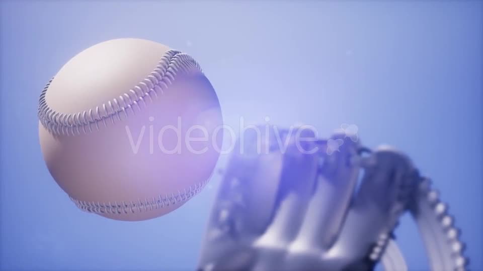 Baseball and Mitt at Blue Sky Background - Download Videohive 21226229