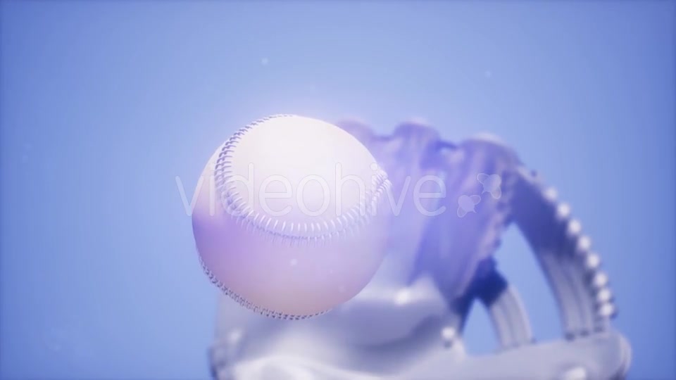 Baseball and Mitt at Blue Sky Background - Download Videohive 21226229