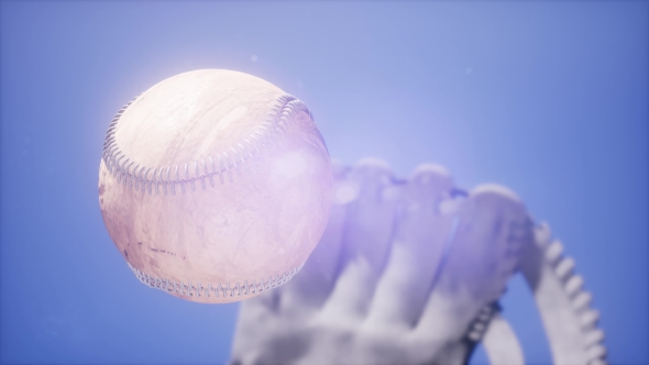 Baseball and Mitt at Blue Sky - Download Videohive 21113505