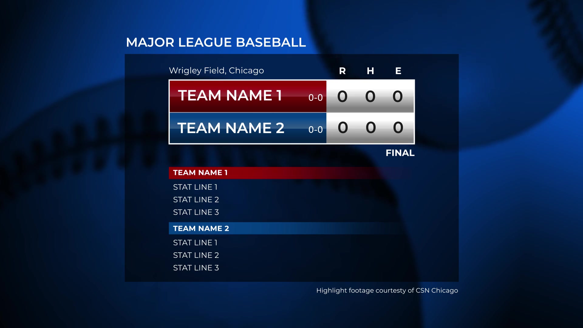 Baseball Tonight Graphics Package - Download Videohive 21981457