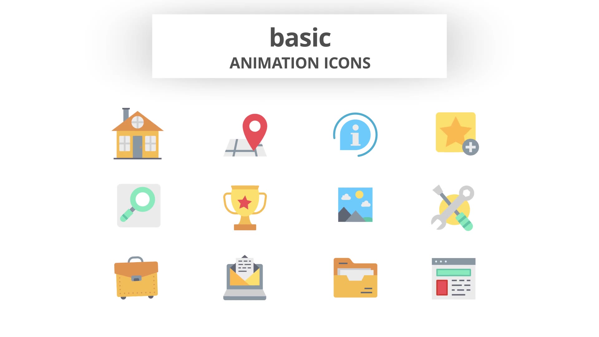 Basic Animation Icons Videohive 26634301 After Effects Image 10