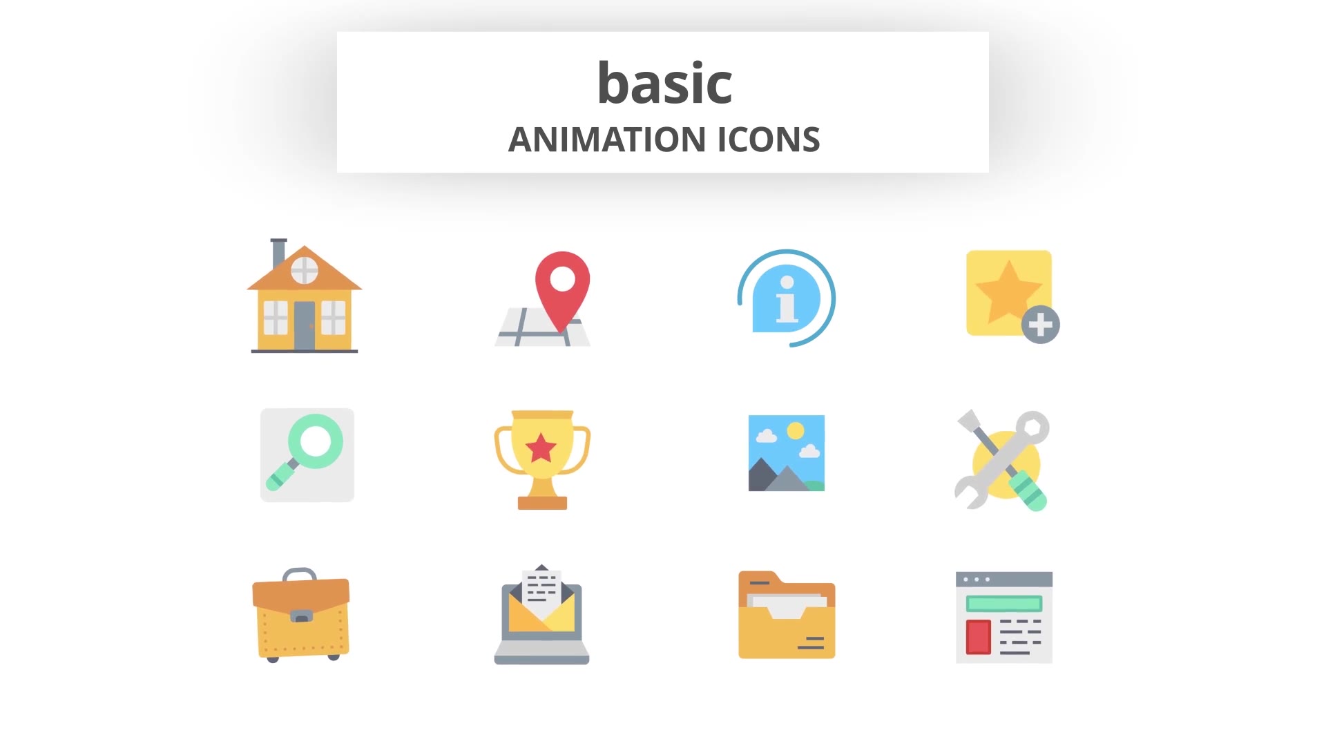 Basic Animation Icons (MOGRT) Videohive 26755153 Premiere Pro Image 10