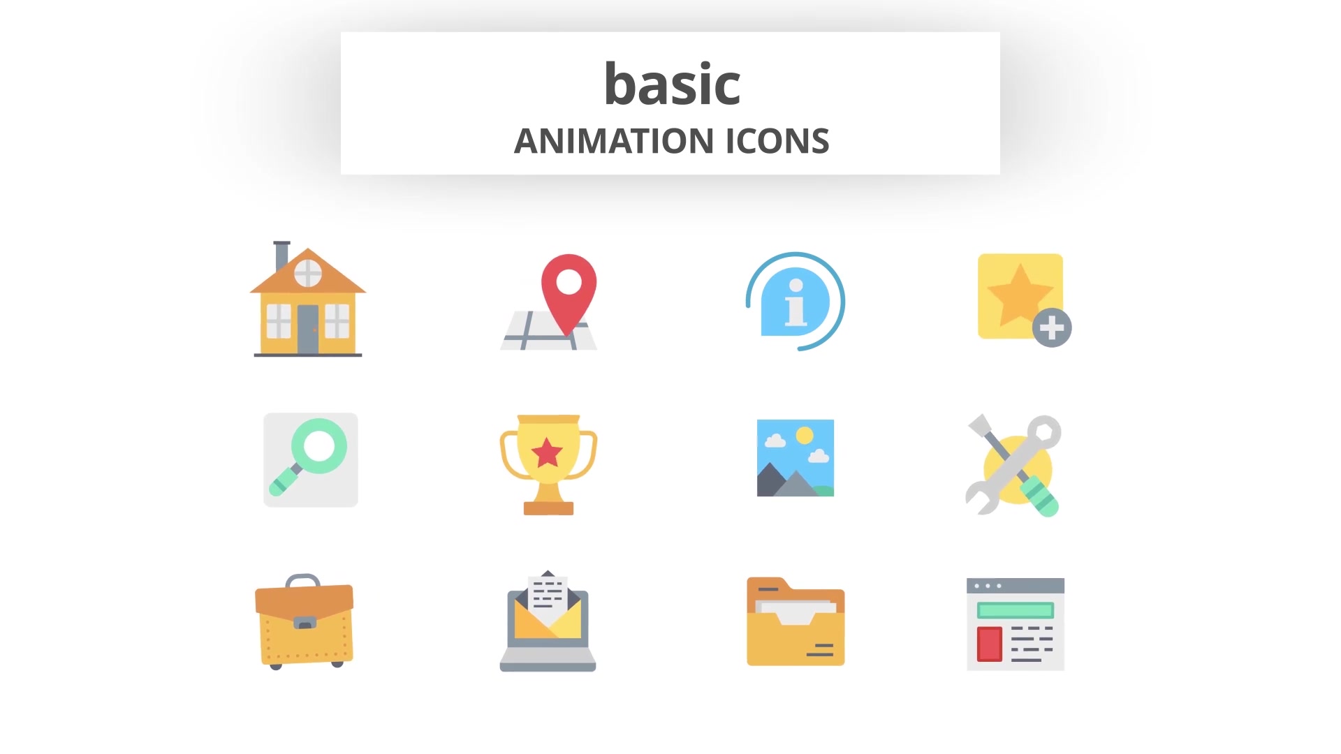 Basic Animation Icons (MOGRT) Videohive 26755153 Premiere Pro Image 5
