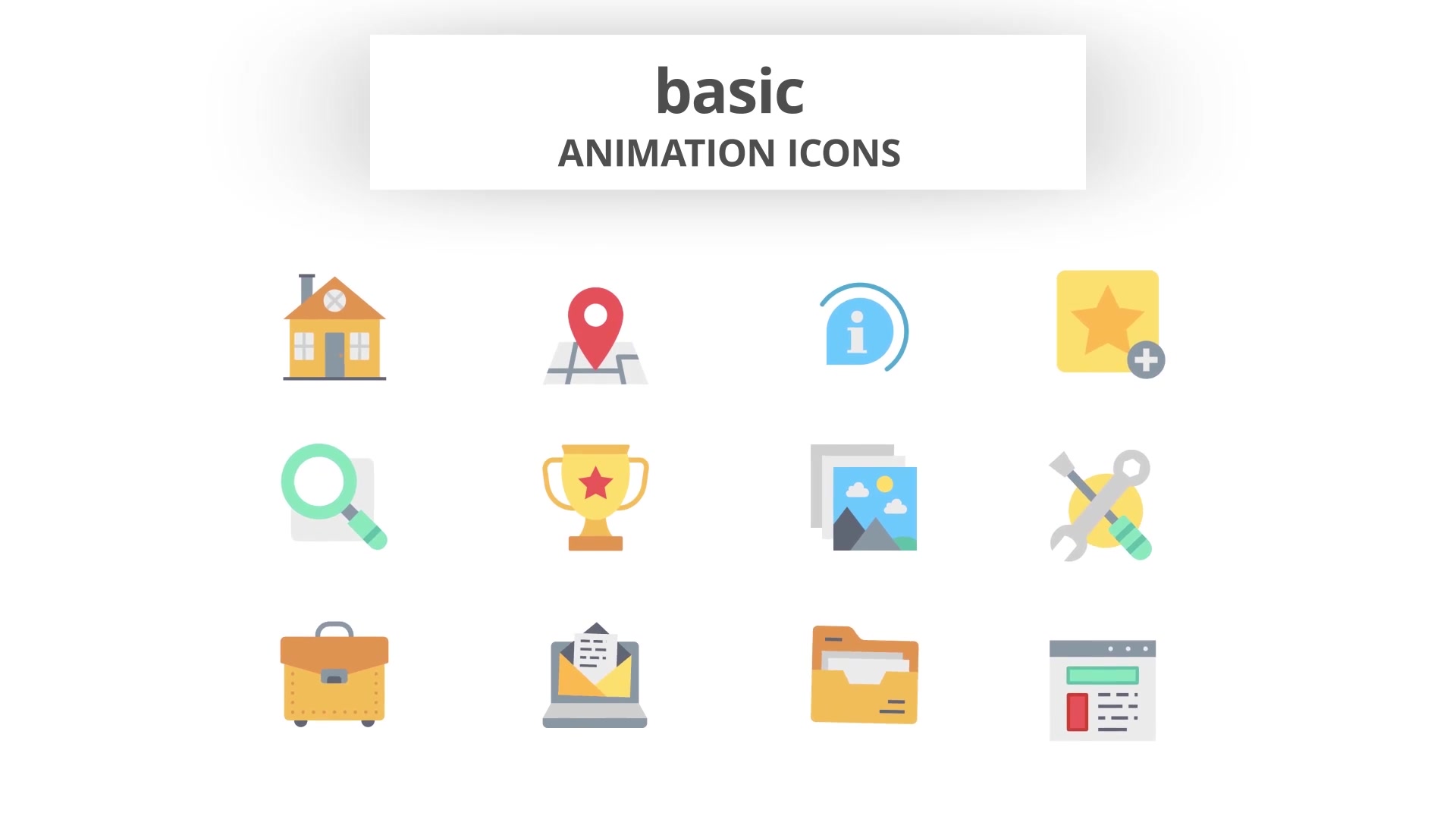 Basic Animation Icons (MOGRT) Videohive 26755153 Premiere Pro Image 6