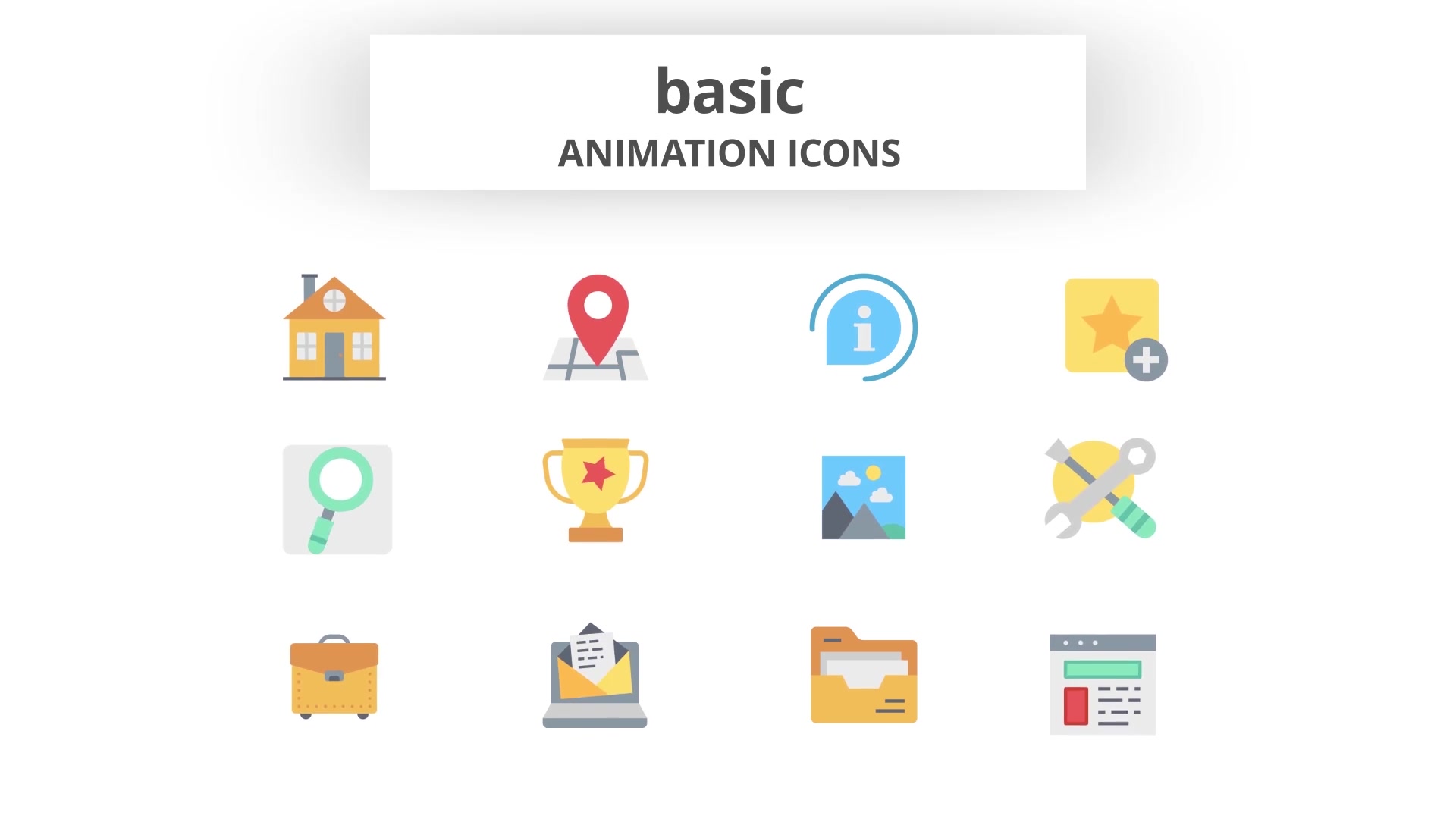 Basic Animation Icons (MOGRT) Videohive 26755153 Premiere Pro Image 8