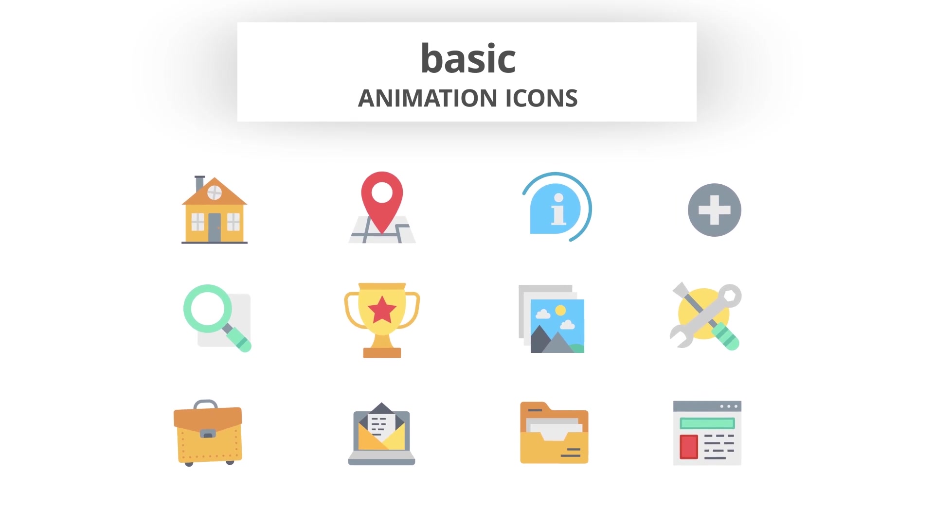 Basic Animation Icons (MOGRT) Videohive 26755153 Premiere Pro Image 9