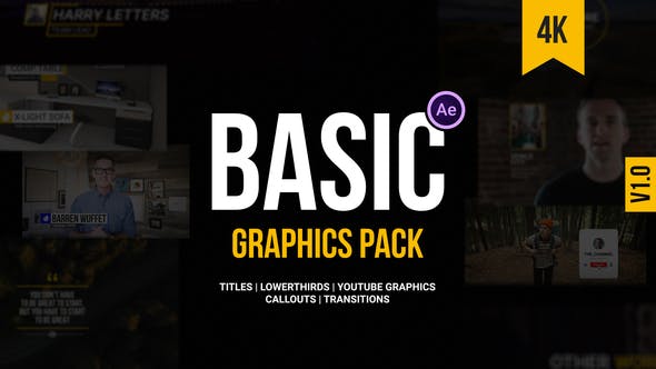 Basic Graphics Pack For Video Creators - Videohive Download 26631871