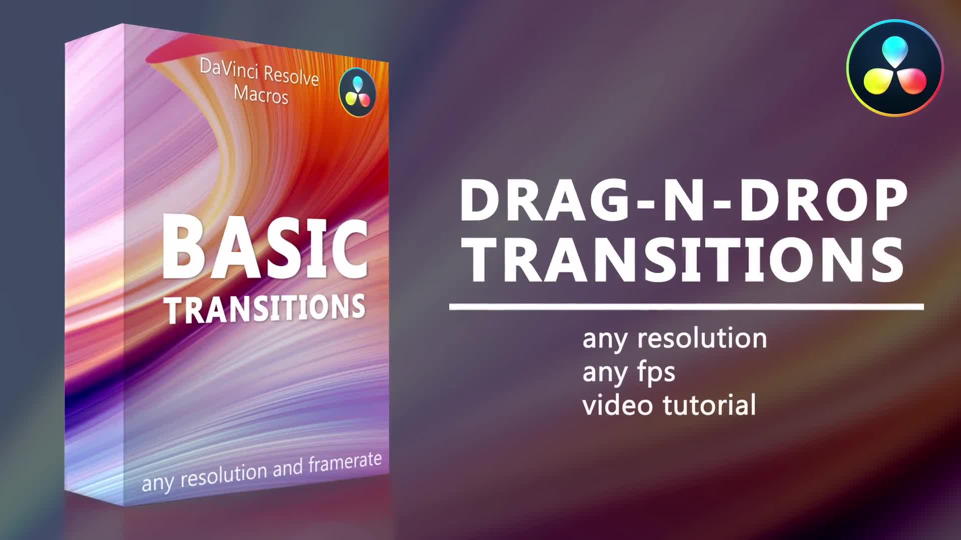 Basic Transitions for DaVinci Resolve Videohive 36049313 DaVinci Resolve Image 1