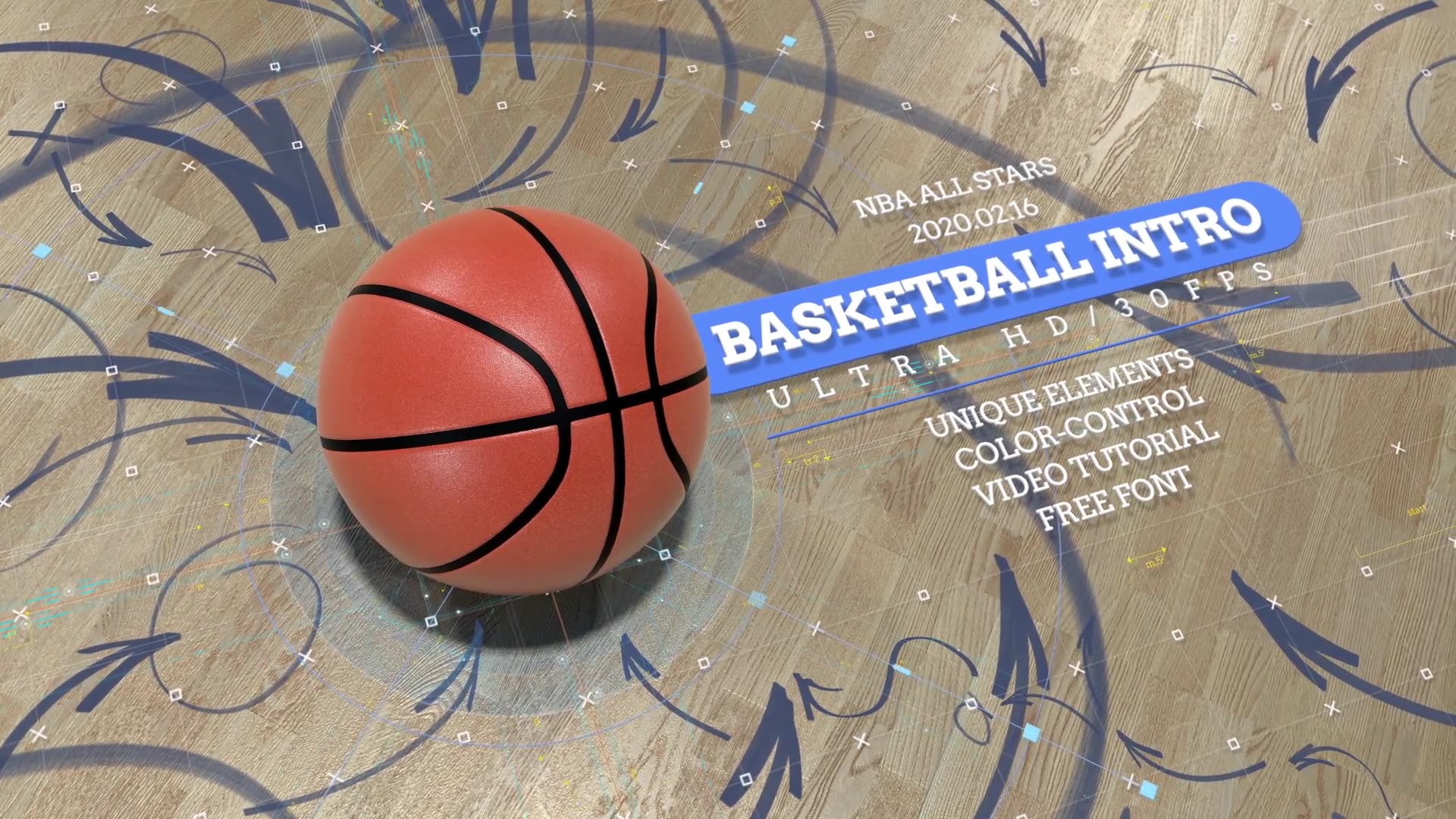 Basketball 4K Opener/ Action Sport Promo/ Active Game/ Basket Ball Logo/ NBA Intro/ Broadcast Bumper Videohive 24891112 After Effects Image 6