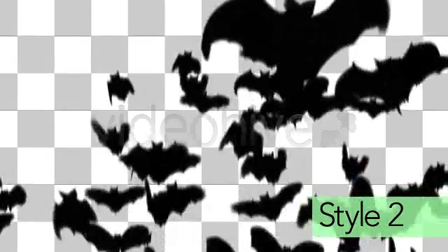 Bats Flying Across the Screen 3 Different Styles Videohive 3015705 Motion Graphics Image 4