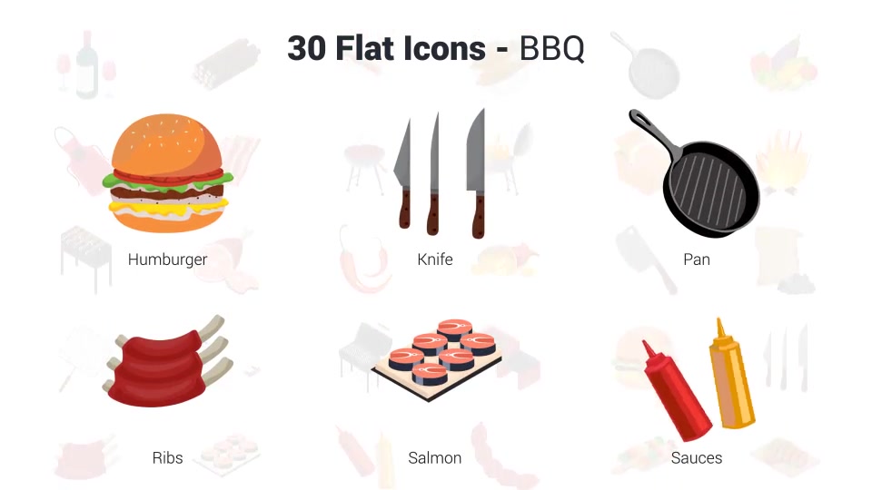 BBQ Icons Videohive 37716271 After Effects Image 10