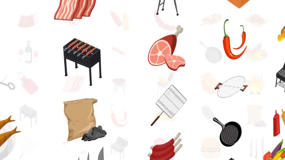 BBQ Icons Videohive 37716271 After Effects Image 2