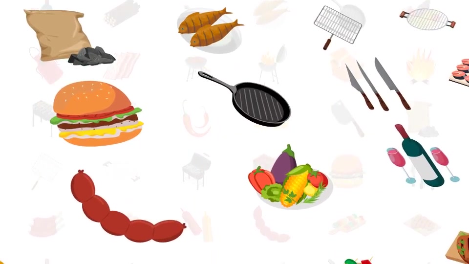 BBQ Icons Videohive 37716271 After Effects Image 3