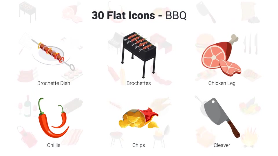 BBQ Icons Videohive 37716271 After Effects Image 8